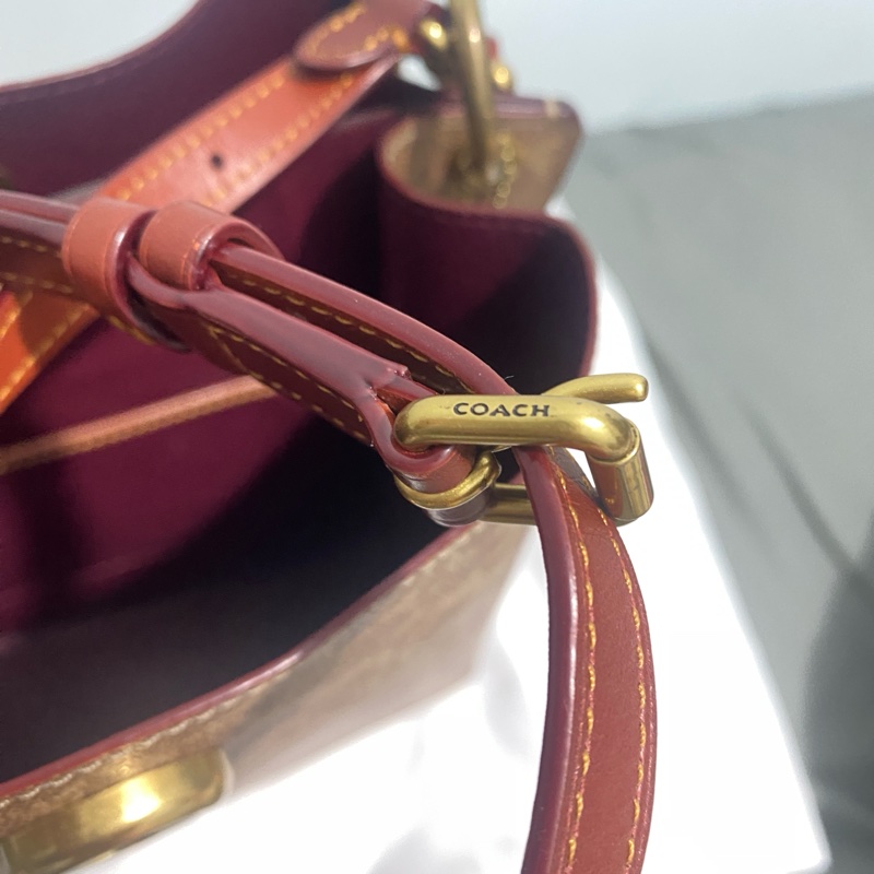 (只賣至30號) COACH signature canvas print Charlie bucket bag-5