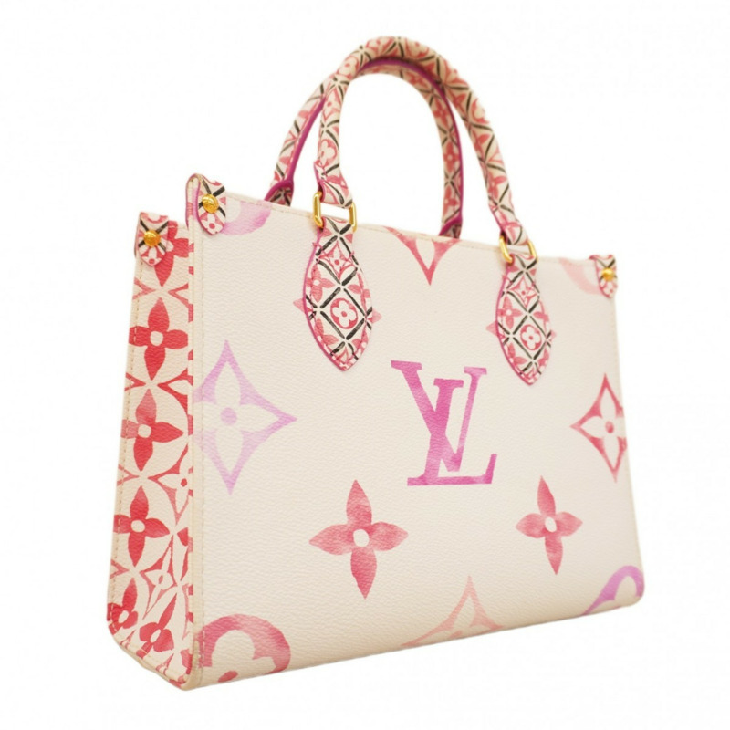 路易威登 Monogram Giant By the Pool On Go PM 手提包 M22976 白色/粉紅色 女士兩用包-1