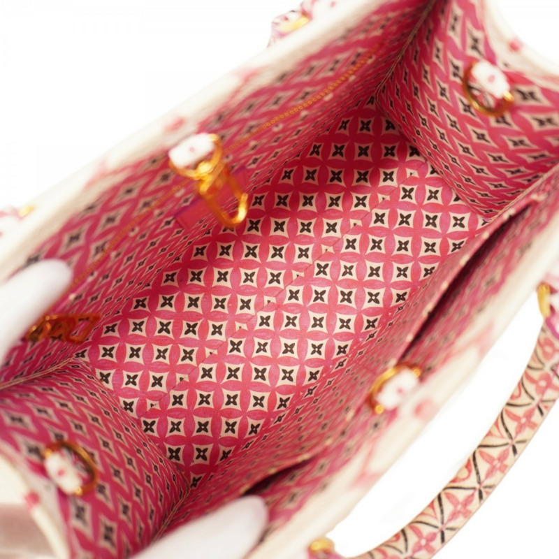 路易威登 Monogram Giant By the Pool On Go PM 手提包 M22976 白色/粉紅色 女士兩用包-3