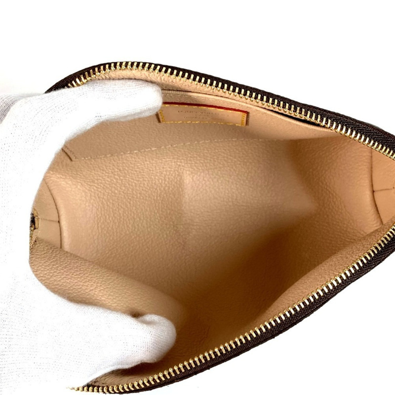 路易威登 M47515 Monogram 帆布化妝包 PM，女士，棕色，近全新-8