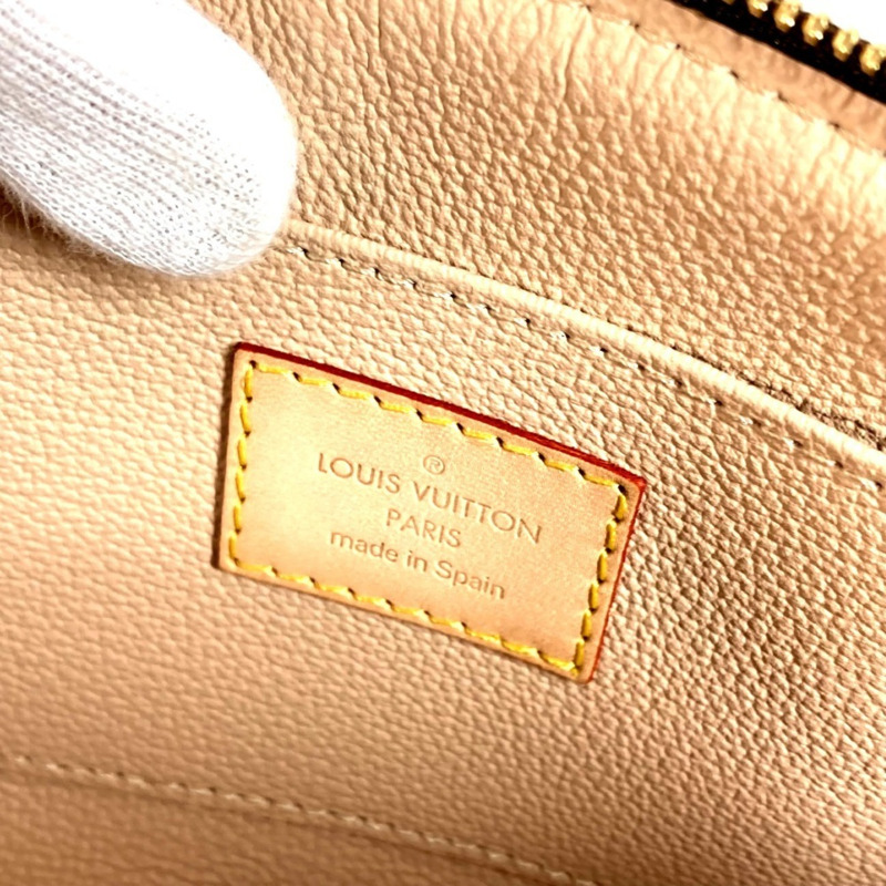 路易威登 M47515 Monogram 帆布化妝包 PM，女士，棕色，近全新-9