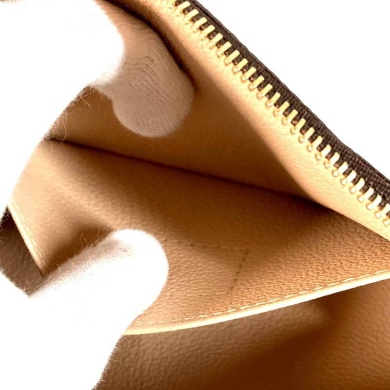 路易威登 M47515 Monogram 帆布化妝包 PM，女士，棕色，近全新-10