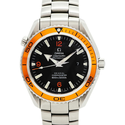 歐米茄海馬系列 2208.50 黑色錶盤男士腕錶