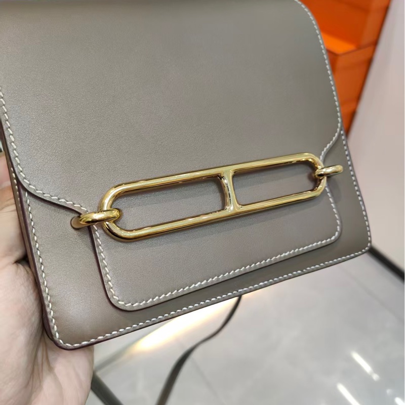 🌈Hermes🧡Mini Roulis🧡大象灰淡金扣🌟99新🌈🌟Swift皮🌟-7