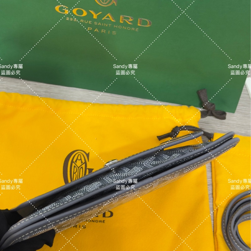 Goyard 狗牙 信封包 灰色 全新全配-25