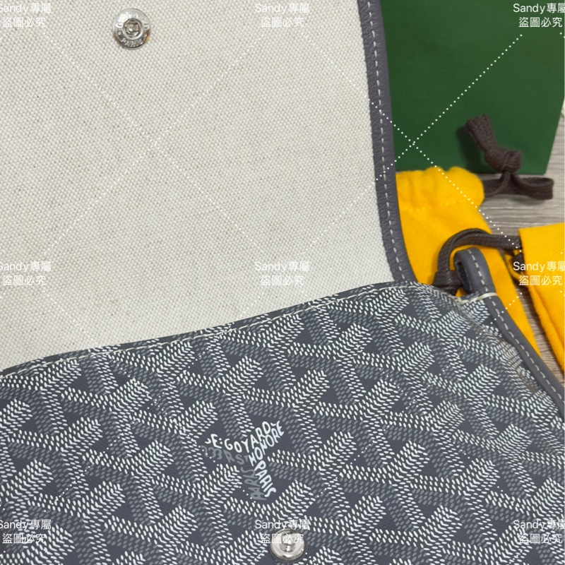 Goyard 狗牙 信封包 灰色 全新全配-44