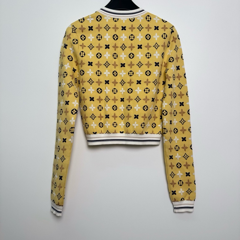 99新 未使用LV /路易威登/黃色滿印開衫外套/S碼-3