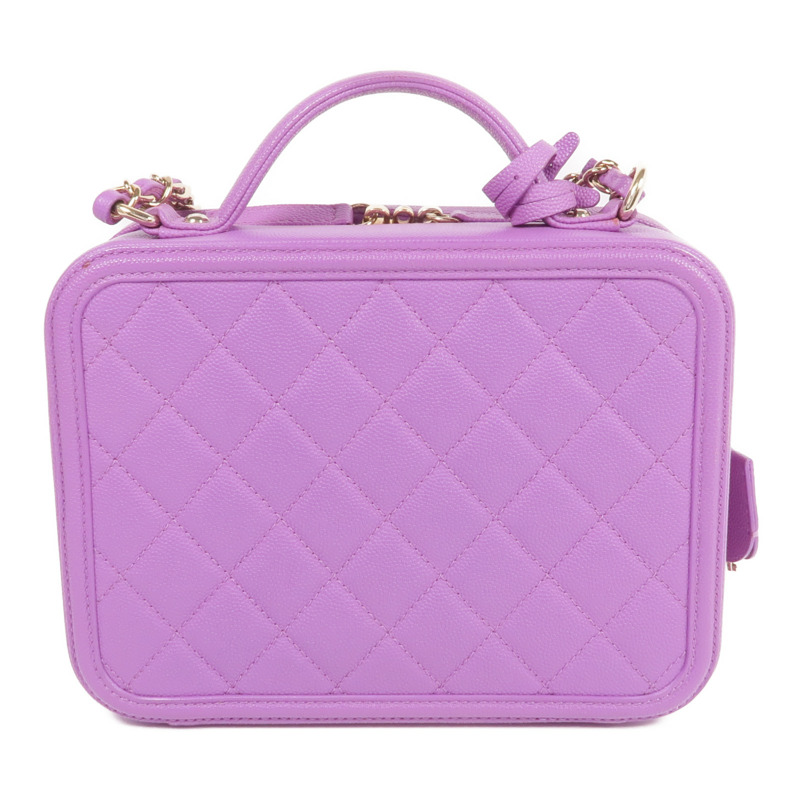 CHANEL 牛皮皮革Vanity Case金扣手挽肩背兩用袋-2