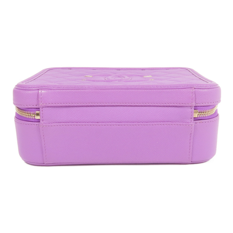 CHANEL 牛皮皮革Vanity Case金扣手挽肩背兩用袋-3