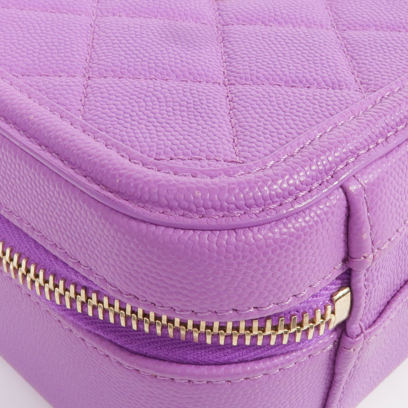 CHANEL 牛皮皮革Vanity Case金扣手挽肩背兩用袋-9