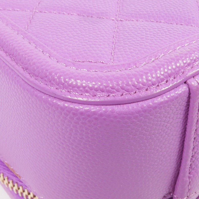 CHANEL 牛皮皮革Vanity Case金扣手挽肩背兩用袋-11