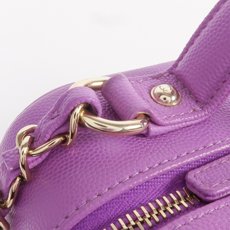 CHANEL 牛皮皮革Vanity Case金扣手挽肩背兩用袋-13