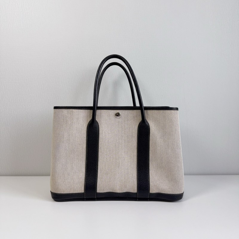 Hermes Garden36 米白拼黑色 熊貓配色 限量紅內裡-3