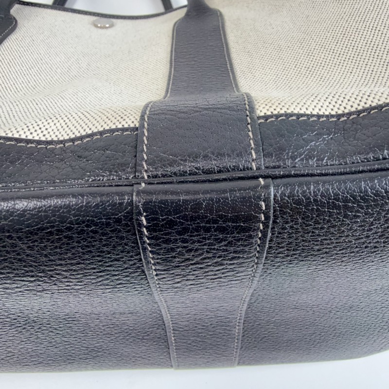 Hermes Garden36 米白拼黑色 熊貓配色 限量紅內裡-8