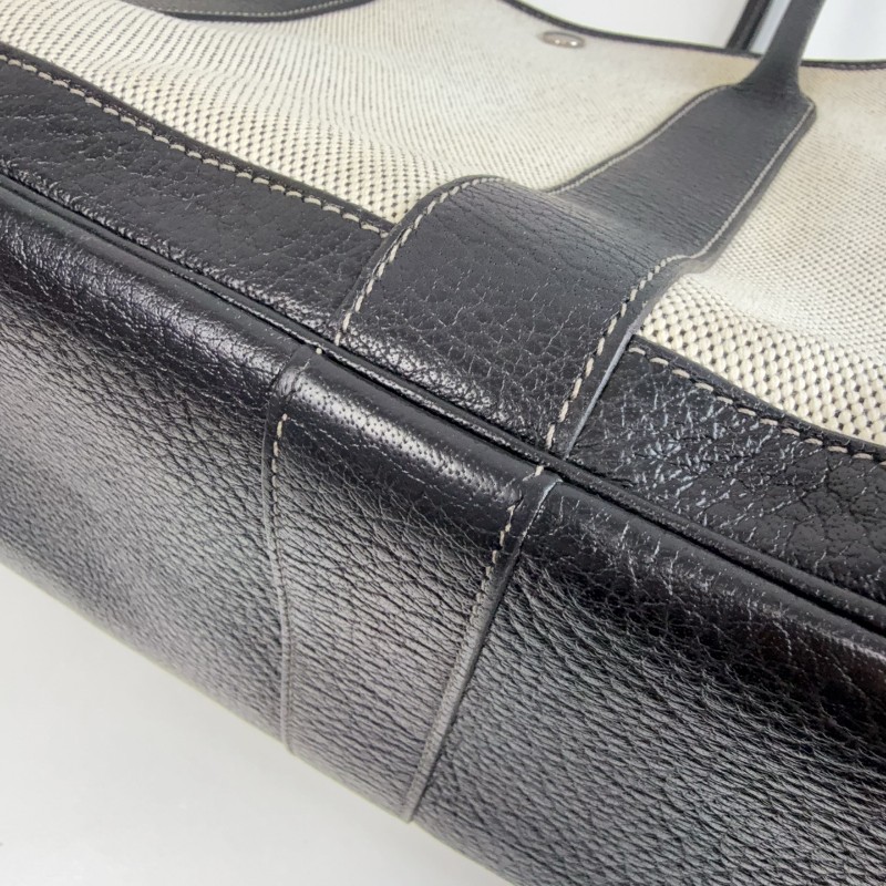 Hermes Garden36 米白拼黑色 熊貓配色 限量紅內裡-10