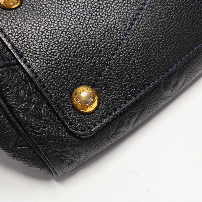 LOUIS VUITTON SPEEDY 25 黑色牛皮老花波士頓包單肩包手提包斜挎包金色五金 可拆卸肩帶-10