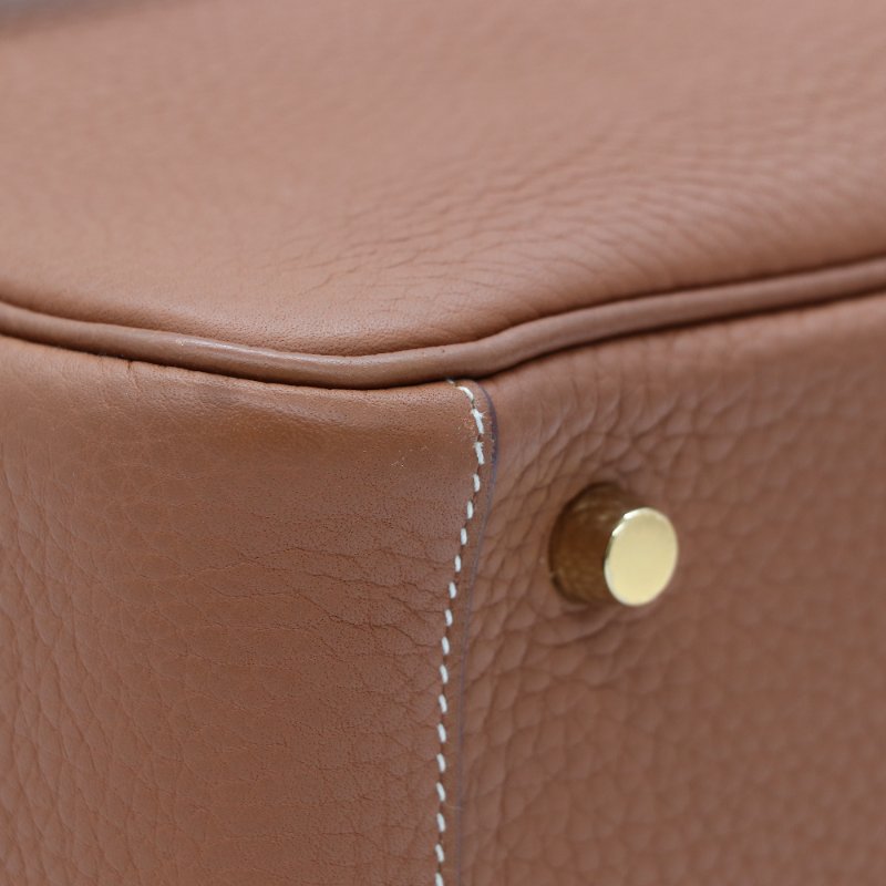 【CP 精選🌟小編推薦】Hermès 愛馬仕 Lindy 26 棕色 牛皮金扣 手提包 肩背包-7
