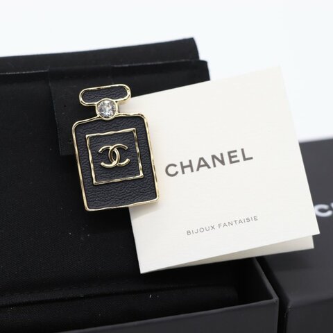 Chanel 香奈兒 淡香水 黑色 皮革 胸針