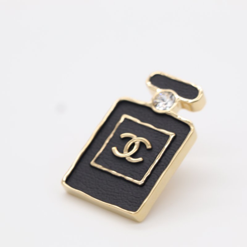 Chanel 香奈兒 淡香水 黑色 皮革 胸針-2
