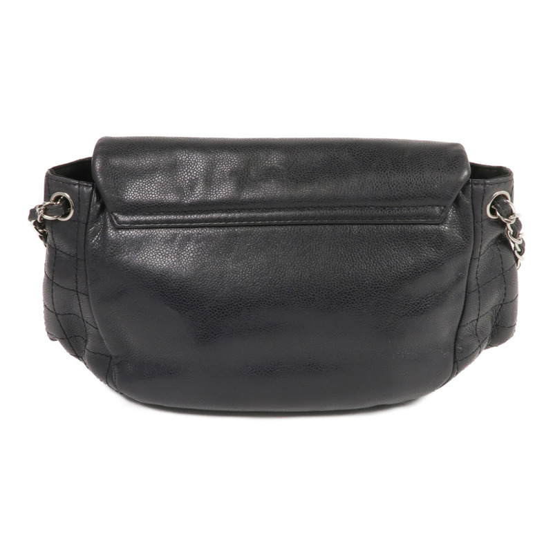 CHANEL 牛皮皮革Chain Shoulder Bag銀扣鏈帶肩背袋-1