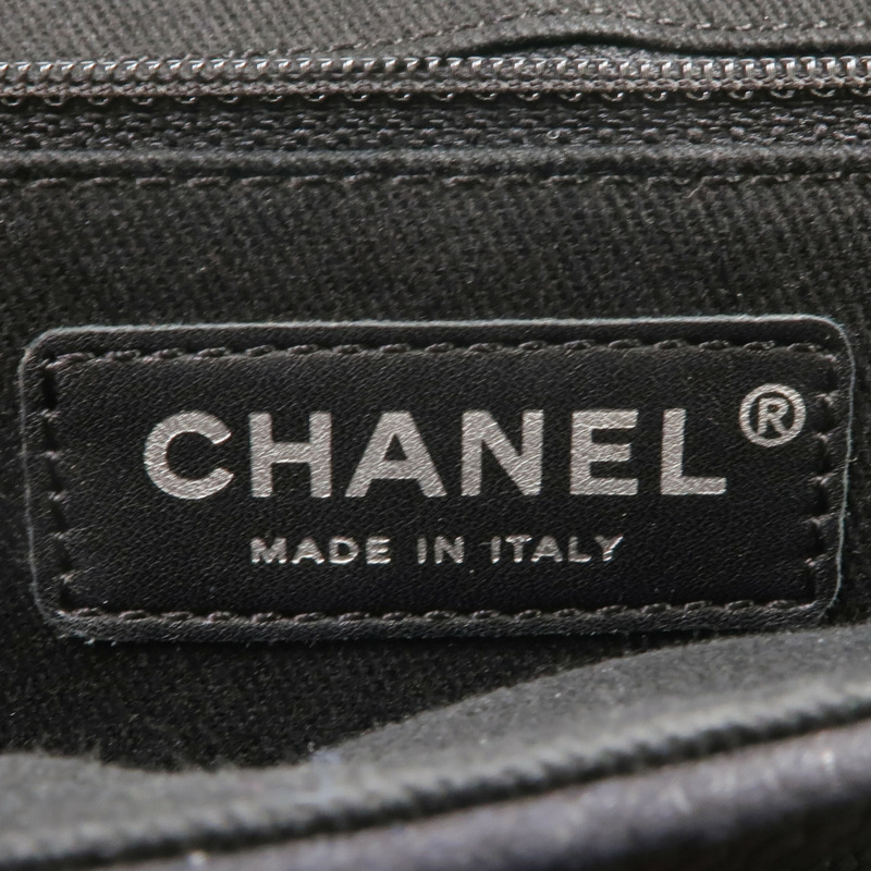 CHANEL 牛皮皮革Chain Shoulder Bag銀扣鏈帶肩背袋-5