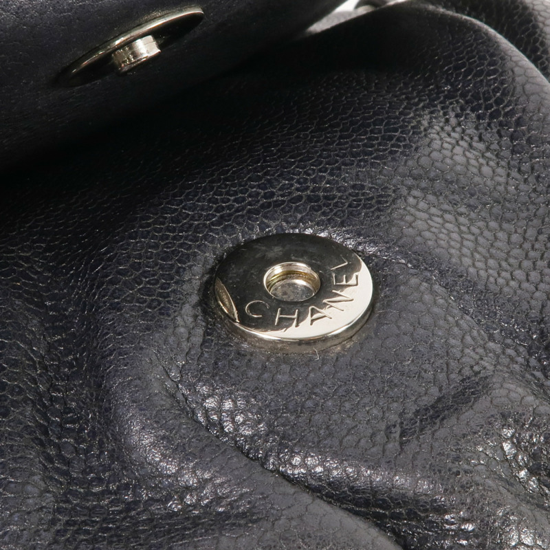CHANEL 牛皮皮革Chain Shoulder Bag銀扣鏈帶肩背袋-13