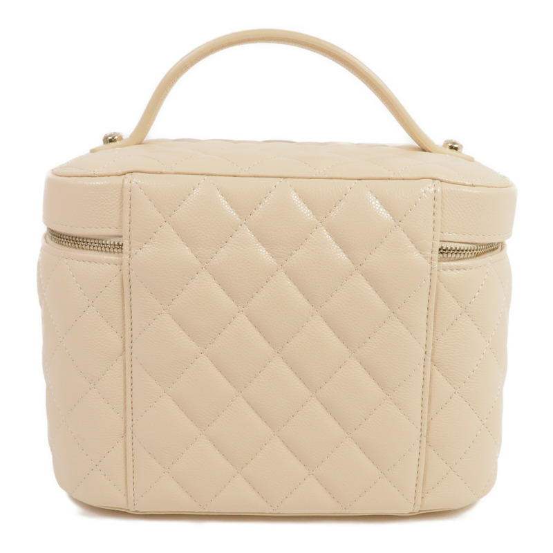 CHANEL 牛皮皮革Vanity Pouch金扣手挽袋/化妝袋-1