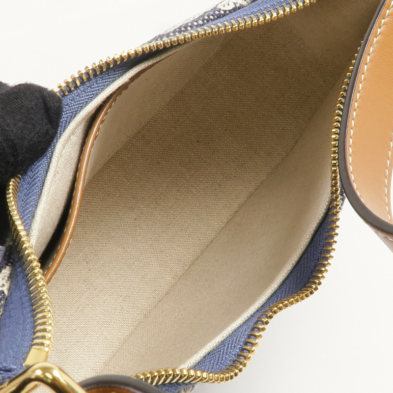 CELINE 牛仔布AVA金扣肩背袋-4