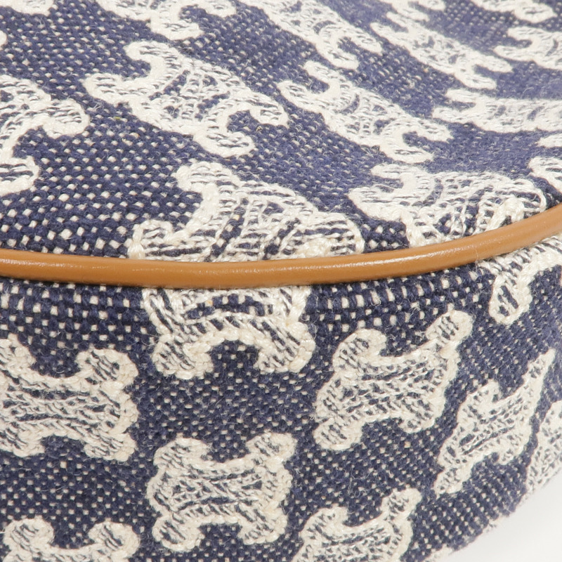 CELINE 牛仔布AVA金扣肩背袋-9