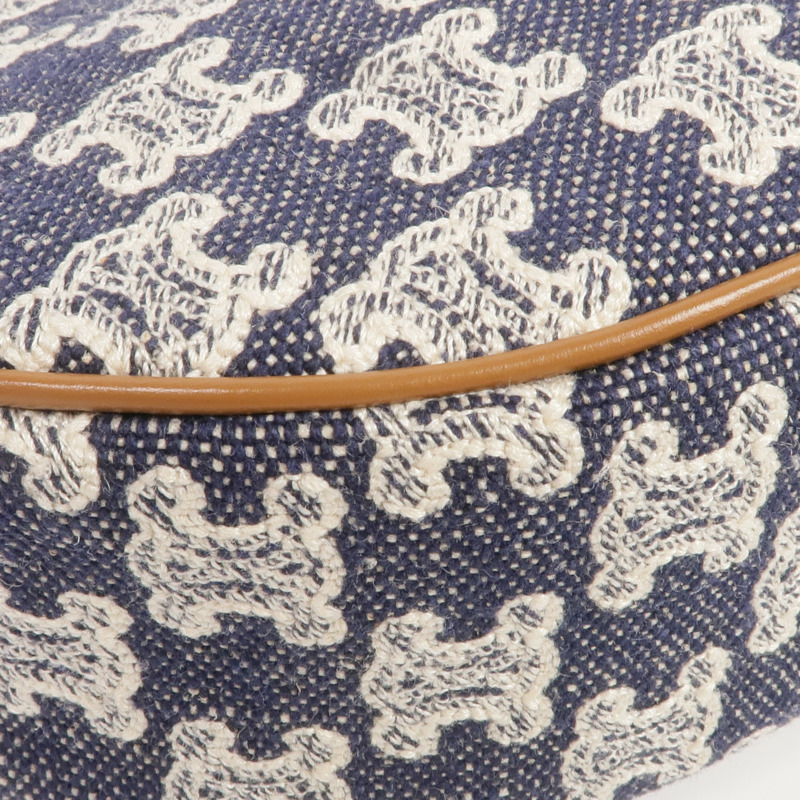 CELINE 牛仔布AVA金扣肩背袋-10