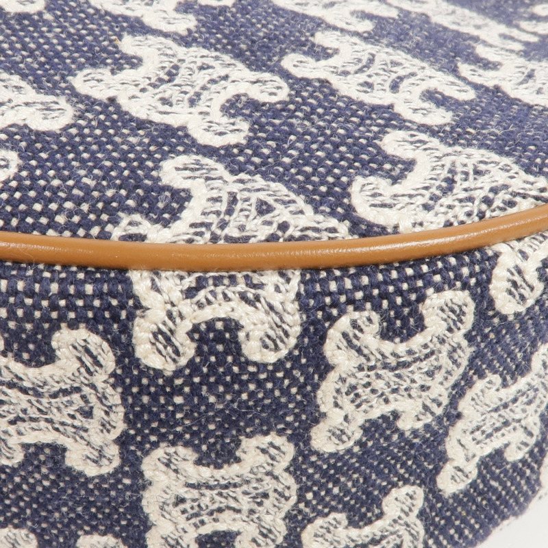 CELINE 牛仔布AVA金扣肩背袋-11