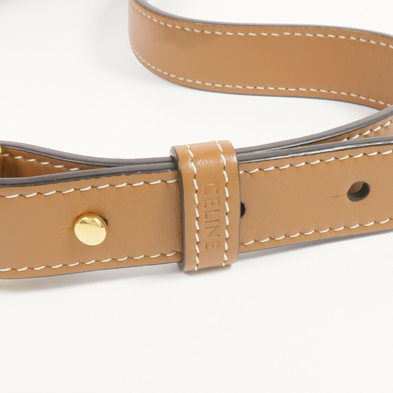 CELINE 牛仔布AVA金扣肩背袋-13