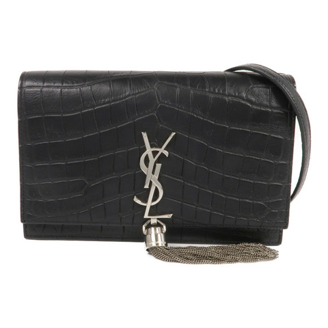 SAINT LAURENT 牛皮皮革Kate銀扣鏈帶肩背袋