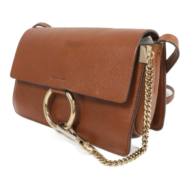 Chloe 牛皮皮革Faye金扣肩背袋-1