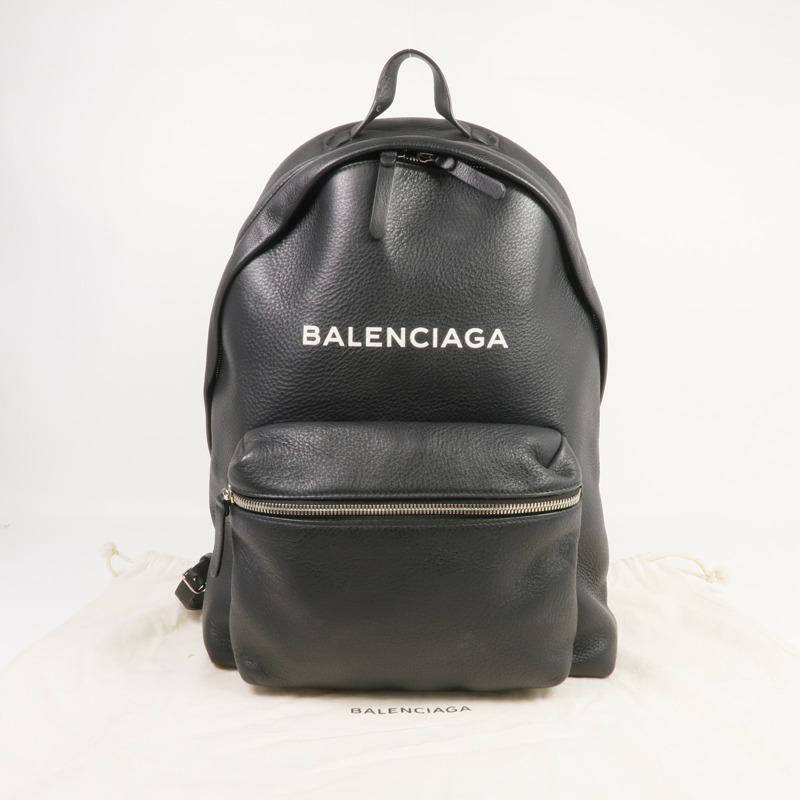BALENCIAGA 牛皮皮革Everyday Backpack銀扣背包-8
