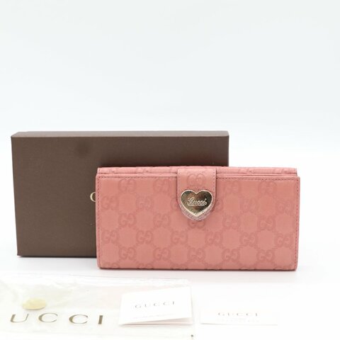 【聖誕好禮🌟小編推薦】Gucci 古馳 Guccissima Continental GG 霧面粉 壓紋皮革 長夾