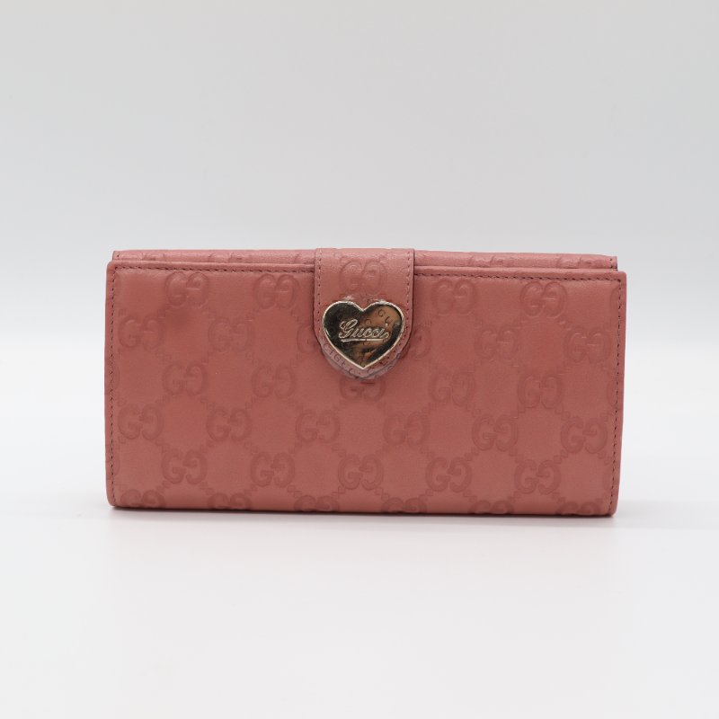 【聖誕好禮🌟小編推薦】Gucci 古馳 Guccissima Continental GG 霧面粉 壓紋皮革 長夾-4