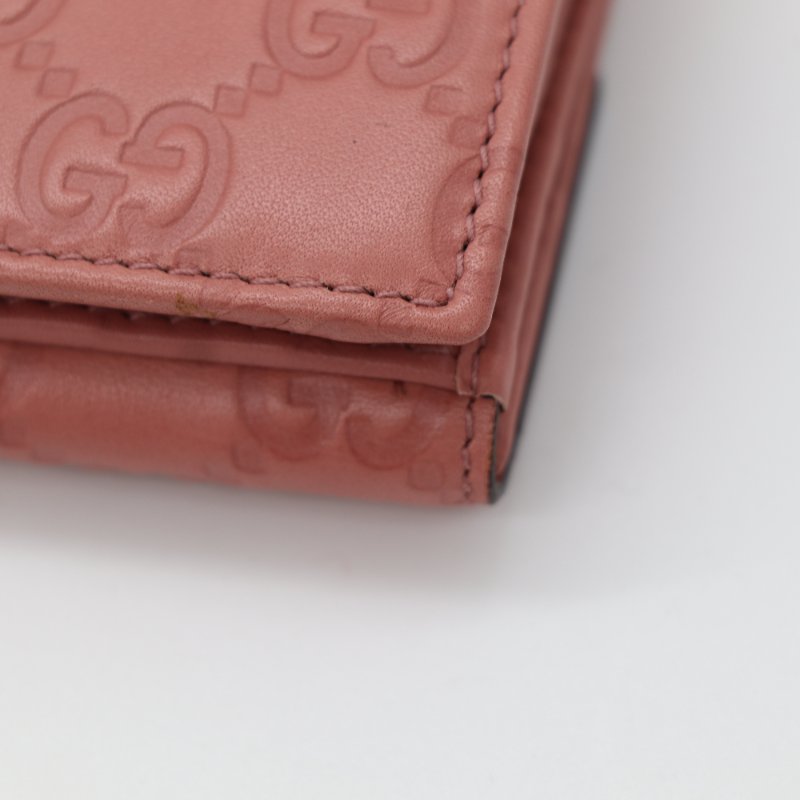 【聖誕好禮🌟小編推薦】Gucci 古馳 Guccissima Continental GG 霧面粉 壓紋皮革 長夾-9