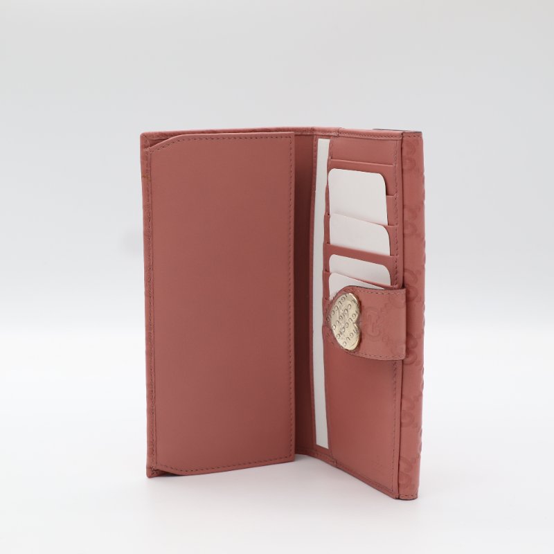 【聖誕好禮🌟小編推薦】Gucci 古馳 Guccissima Continental GG 霧面粉 壓紋皮革 長夾-12