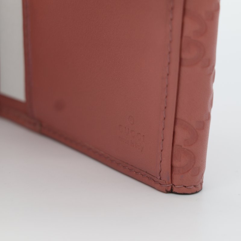 【聖誕好禮🌟小編推薦】Gucci 古馳 Guccissima Continental GG 霧面粉 壓紋皮革 長夾-13