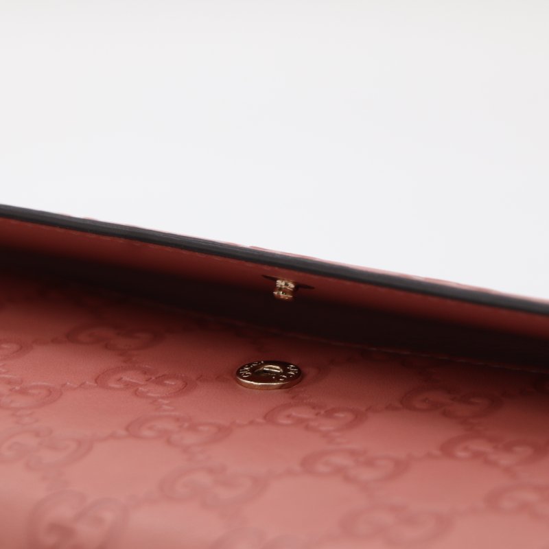 【聖誕好禮🌟小編推薦】Gucci 古馳 Guccissima Continental GG 霧面粉 壓紋皮革 長夾-14