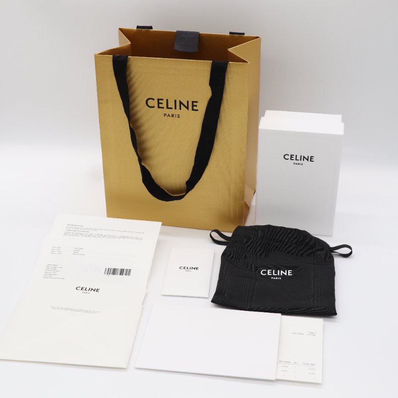 Celine 思琳 凱旋門對折短夾 黑色 小牛皮 短夾-6