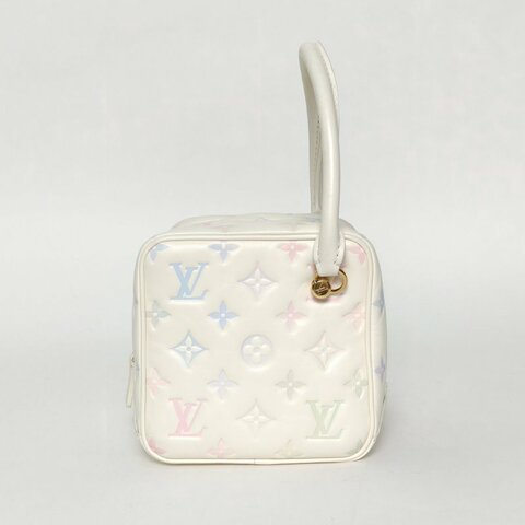LOUIS VUITTON 白色羊皮晶片Square骰子包漸變七夕限定肩背包