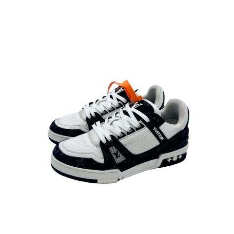 LV/5.5碼39碼/黑白牛仔trainer/99新/vv1778