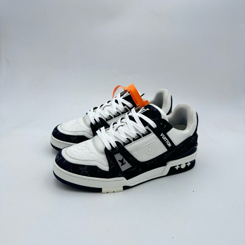 LV/5.5碼39碼/黑白牛仔trainer/99新/vv1778-1