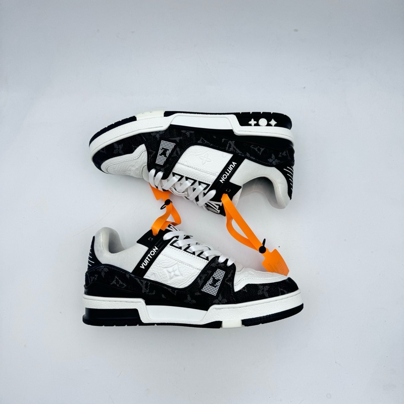 LV/5.5碼39碼/黑白牛仔trainer/99新/vv1778-3