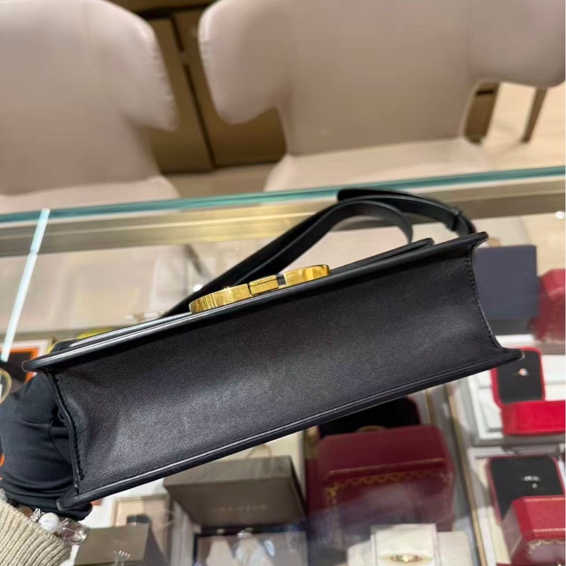 Dior • 蒙田Montaigne 30 黑金牛皮 中號-8
