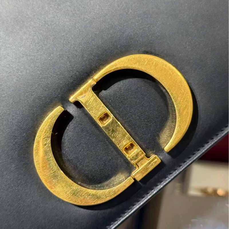 Dior • 蒙田Montaigne 30 黑金牛皮 中號-12