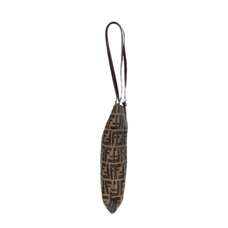 FENDI 老花帆布中古FFlogo豎版手提琴譜包肩背包-1