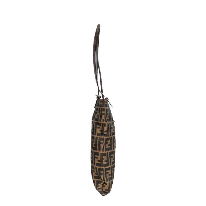 FENDI 老花帆布中古FFlogo豎版手提琴譜包肩背包-3